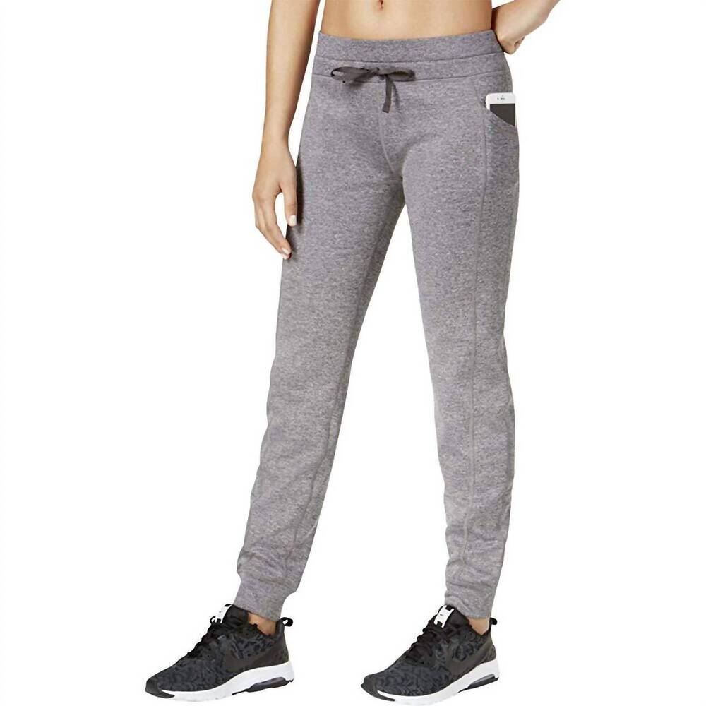 NEW IDEOLOGY women's drawstring athletic sweatpants in charcoal melange